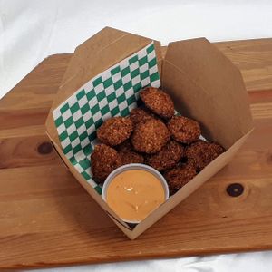 Chickpea Nuggets at Allin Mikuna Soups in Toronto