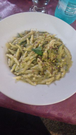 Not the best picture but a really good pasta at Ciccittu in Portoscuso