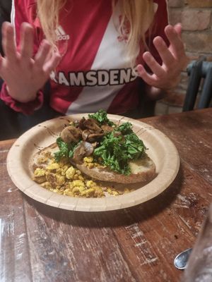 Plant breakfast on toast at Plant Bar  in Derby