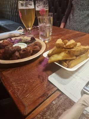 Cauliflower wings and fries at Plant Bar  in Derby