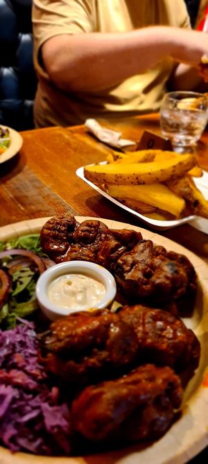 Cauliflower wings and chips at Plant Bar  in Derby