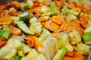 Gratinated vegetables at BABs Food in Craiova