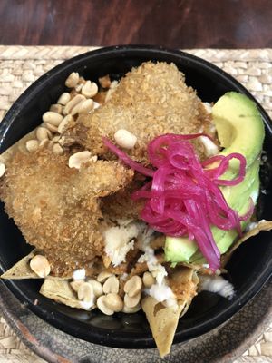 Chilaquiles encacahuatados at Na Tlali in Mexico City