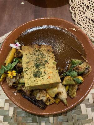 Puré y mole costeño at Na Tlali in Mexico City