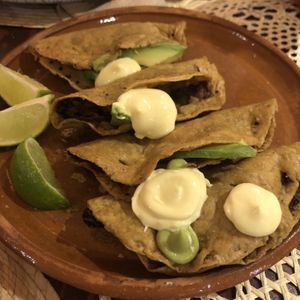 (Eggplant) Pescadillas 🍆   at Na Tlali in Mexico City