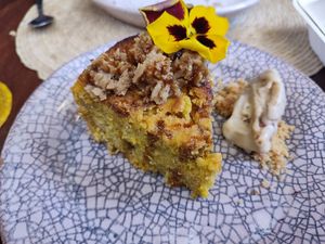 Pastel de elote, muy dulce, pero muy rico. at Na Tlali in Mexico City