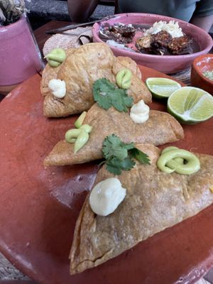 Pescadillas de champiñones   at Na Tlali in Mexico City