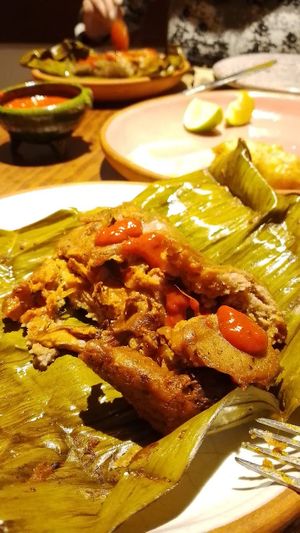 Tamal de Cochinita Pibil (not the best light/picture) at Na Tlali in Mexico City