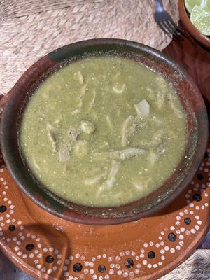 Pozole verde   at Na Tlali in Mexico City