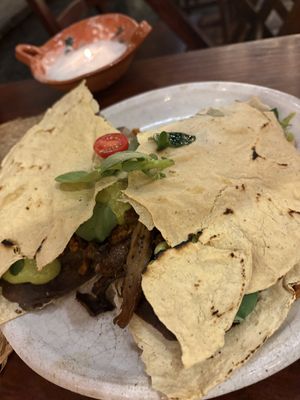 Tlayudas   at Na Tlali in Mexico City