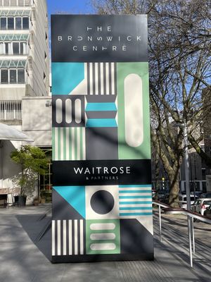 Entrance to the Brunswick Centre, Londonn  at LEON - Brunswick in London