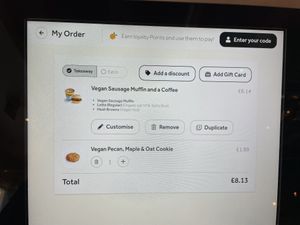 Touchpad ordering  at LEON - Horseferry in London
