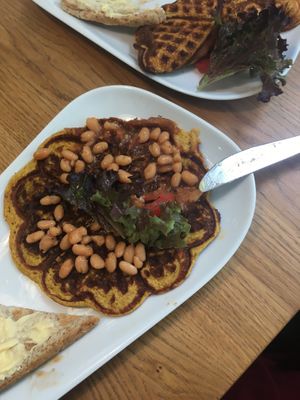 We shared the omelette but it was pretty dry  at Cafe Isla in Stuttgart