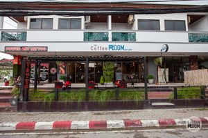 Cafe front from across the road at The Coffee Room in Koh Samui