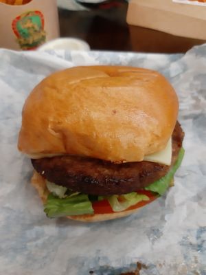 Taste good, the love burger. at LEON - Victoria Station in London