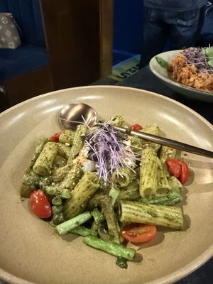 Pesto pasta  at BaganHood 蔬食餐酒館 in Taipei