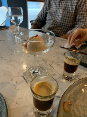 Ice cream with espresso at BaganHood 蔬食餐酒館 in Taipei