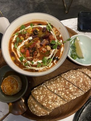 Chili corn Omnipork  bowl at BaganHood 蔬食餐酒館 in Taipei