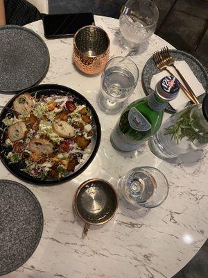 Smoked oyster mushroom salad  at BaganHood 蔬食餐酒館 in Taipei