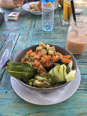 Vegan poke bowl at Fat Cats in 