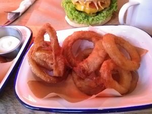 Onion rings at BrewDog in Oslo