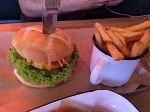 Beyond meat burger at BrewDog in Oslo