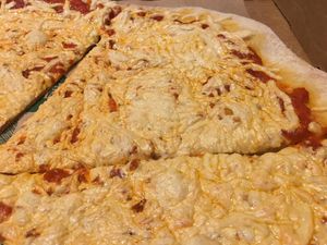 Vegan pizza (tomato sauce and daiya mozzarella cheese) at Whole Foods Market - Cambie in Vancouver