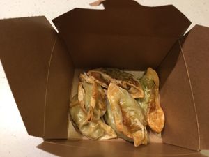 Vegan dumplings  at Whole Foods Market - Cambie in Vancouver