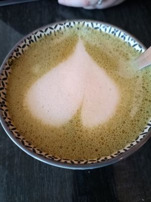 Oat matcha latte at Monkey Mind in Berlin