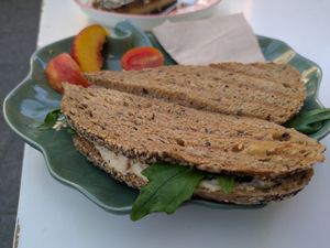 Salami sandwich at Monkey Mind in Berlin