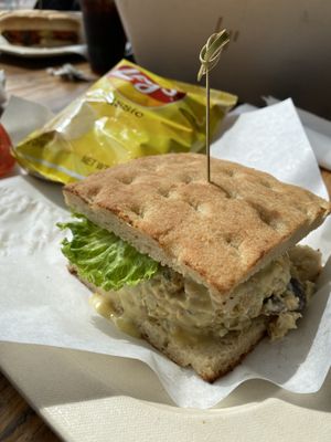 Chickpea Chik’n Salad Sandwich  at Sunflower Bakehouse in Nashville