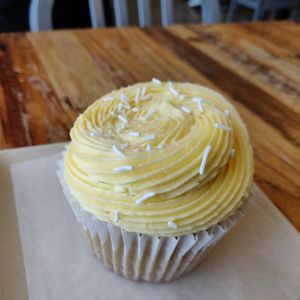 Lemon curd cupcake at Sunflower Bakehouse in Nashville