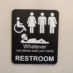 Hilarious bathroom sign at Sunflower Bakehouse in Nashville