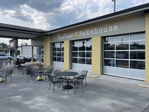 Outside  at Sunflower Bakehouse in Nashville