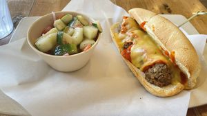 Delicious meatball melt   at Sunflower Bakehouse in Nashville