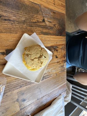 Sausage, egg, and cheese biscuit   at Sunflower Bakehouse in Nashville