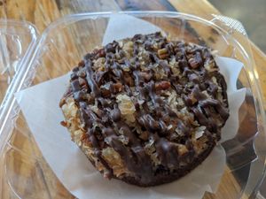 German chocolate upside down cake at Sunflower Bakehouse in Nashville