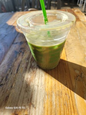 Coconut matcha tea at Sunflower Bakehouse in Nashville