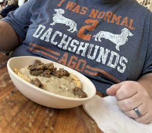 Biscuits & gravy, baby!!   at Sunflower Bakehouse in Nashville