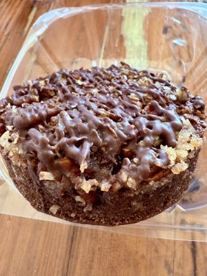 AMAZING German chocolate upside down cakee  at Sunflower Bakehouse in Nashville