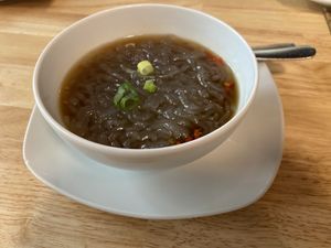 Vegan glass noodles in chili sour sauce at Szechuan Impression in Linz