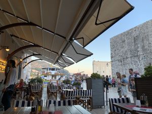 Outdoor seating, great for people watching  at Poklisar in Dubrovnik