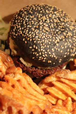 vegan burger at Fernside in San Diego