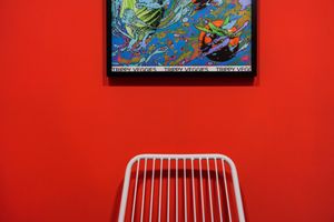 Trippy veggies original artwork por Tábata Pardo at Romero Verde in Madrid