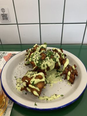 Buñuelos de calabacín  at Romero Verde in Madrid