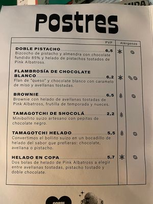 Menu  at Romero Verde in Madrid
