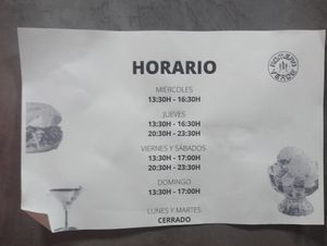 Opening hours at Romero Verde in Madrid