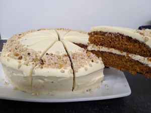 Gluten free carrot cake  at Laggan Wolftrax Cafe in Laggan
