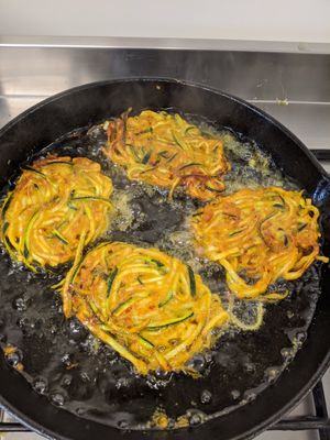 Courgette bhajis. at Laggan Wolftrax Cafe in Laggan