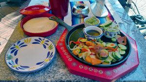 Fajitas at Tres Amigos in Zurich